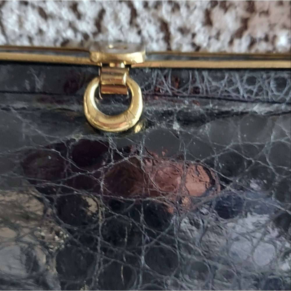 Vintage Reptile Purse Distressed - Picture 2 of 13